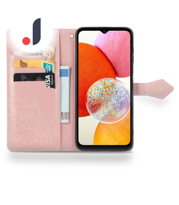 Stand Embossed Mandala Pattern PU Leather Wallet Cover with Strap — Phone Accessories, Smartwatch 2025