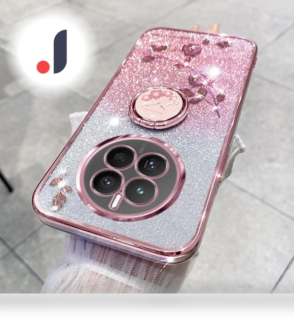 TPU Case Rhinestone Flower Kickstand Phone Cover — Mobiles, Smartwatch 2025