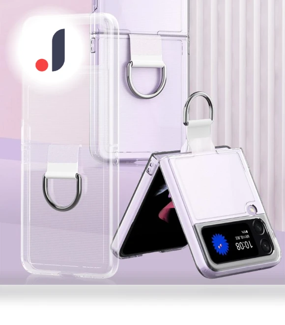 Transparent Metal Ring Holder Design Hard PC+PVC Phone Case Cover — Basic Cases, Smartwatch 2025