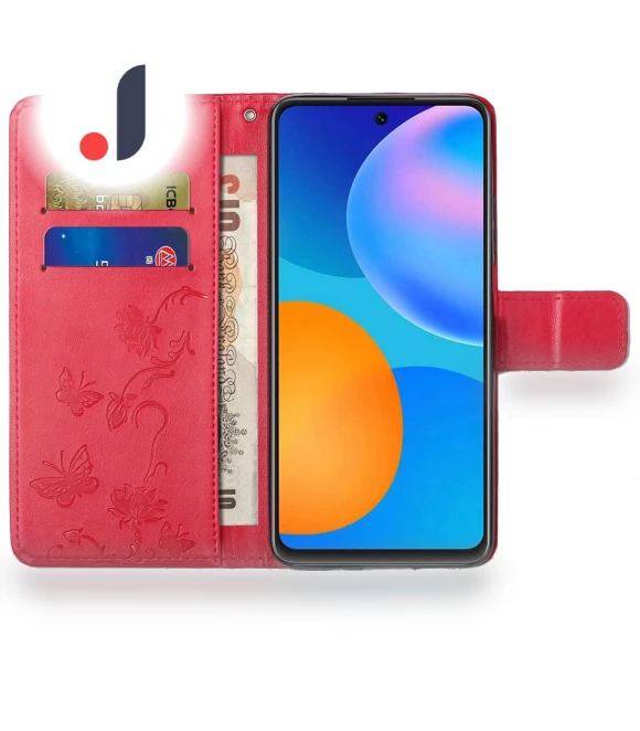 Butterfly Flower Imprinted PU Leather Phone Case Wallet Stand — Phone Accessories, Smartwatch 2025
