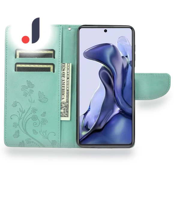 Butterfly Flower Imprinting Wallet Flip Case — Flip Cases, Smartwatch 2025