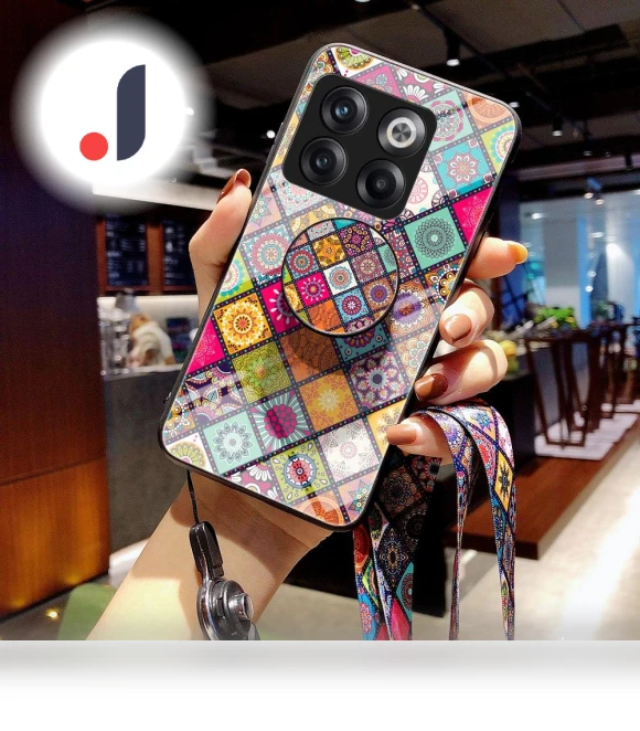 Flower Pattern Hybrid Phone Case with Kickstand — Phone Accessories, Smartwatch 2025