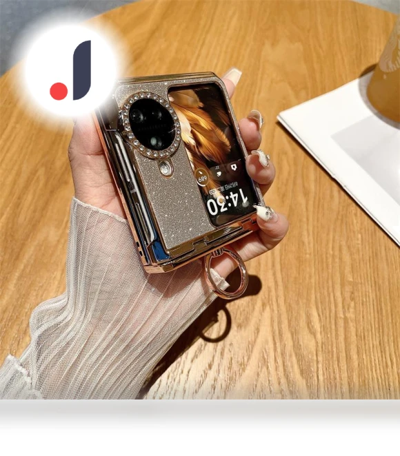 Glitter Design Hard PC Phone Cover with Ring Kickstand — Screen Protectors, Smartwatch 2025