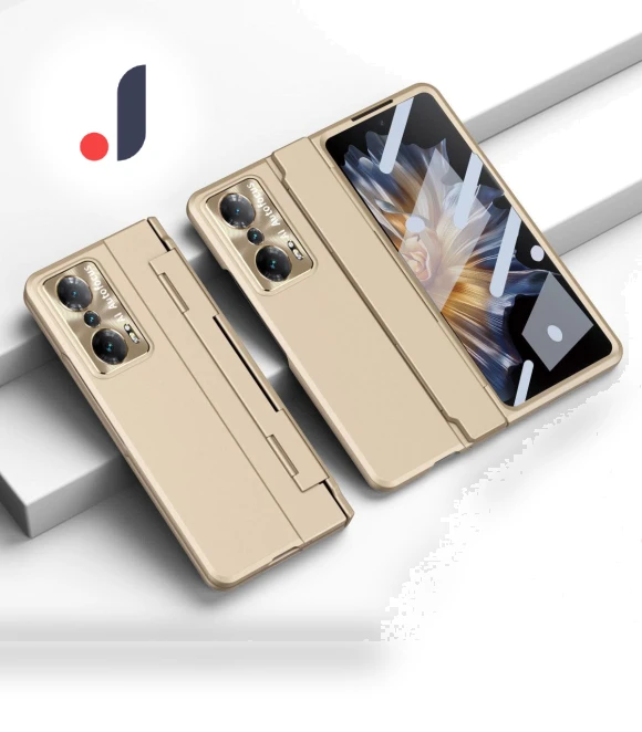 Hinge Protection PC Phone Case with Tempered Glass Screen Film — Screen Protectors, Smartwatch 2025
