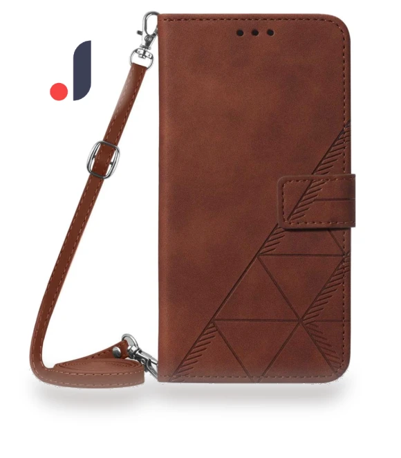 Leather Case with Shoulder Strap Wallet Stand — Phone Accessories, Smartwatch 2025
