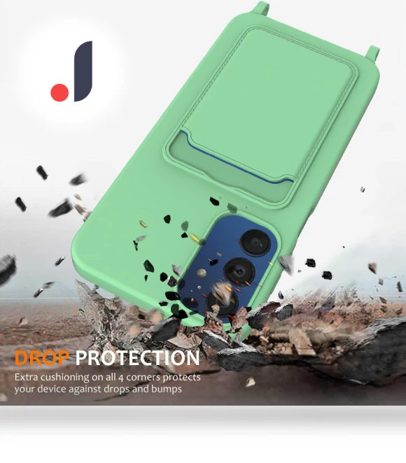 Liquid Silicone Shockproof Phone Cover with Lanyard and Card Slot — Phone Accessories, Smartwatch 2025