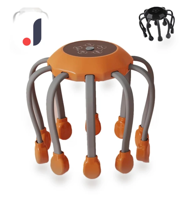 Octopus with 20 Tentacles, Head Massager — Back Relief Solutions, Clothing kaleidoscope