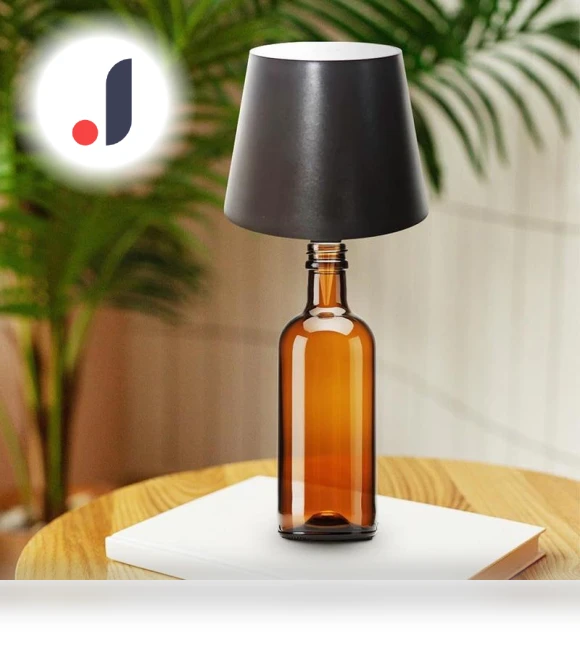 Rechargeable LED Wine Bottle Lamp — Desk & Table Lighting, Theoretical Abyss