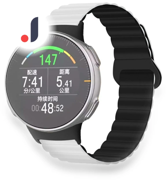 Silicone Watch Band Dual Color Magnetic Wrist Strap — Bands, Smartwatch 2025