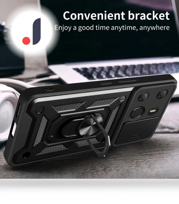Slide Lens Protection Cover Shockproof Kickstand Phone Case — Protective Cases, Smartwatch 2025