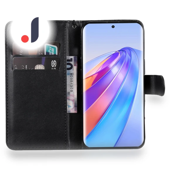 Solid Color Leather Mobile Cover Wallet Stand with Strap — Basic Cases, Smartwatch 2025