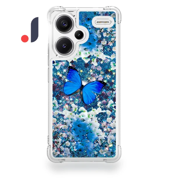 TPU Case with Quicksand and Pattern Printed Blue Butterfly — Basic Cases, Smartwatch 2025
