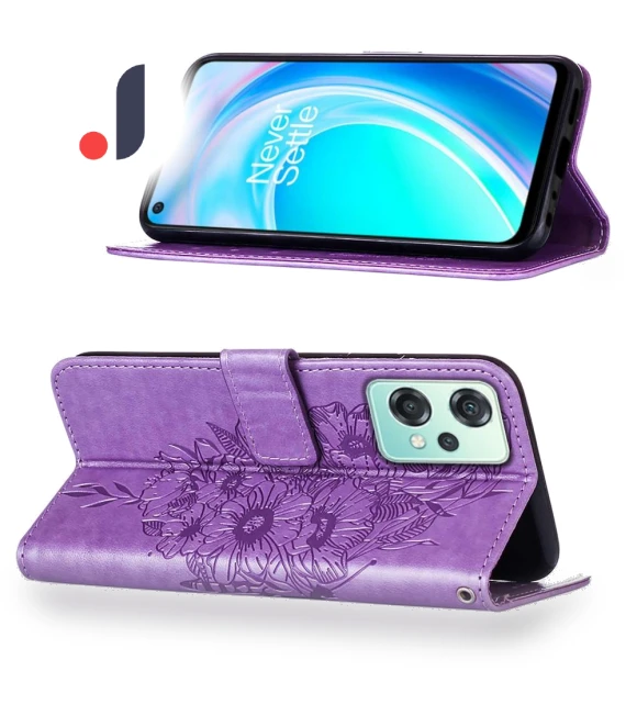 Wallet Case with Wrist Strap Butterfly Imprint Leather Phone Cover — Basic Cases, Smartwatch 2025