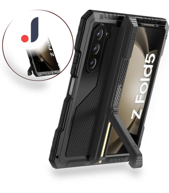 Aluminium Alloy+Silicone Phone Kickstand Case with PET Screen Protector — Phone Accessories, Smartwatch 2025