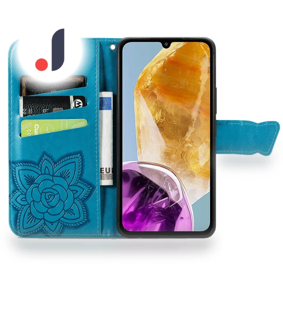 Butterfly Pattern PU Leather Hand Strap Wallet Purse Phone Cover — Phone Accessories, Smartwatch 2025