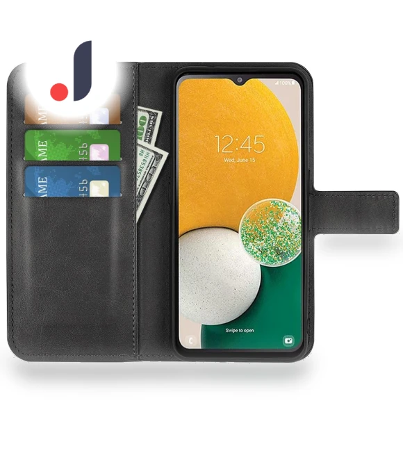 Calf Texture PU Leather Phone Case Wallet with Foldable Stand — Phone Accessories, Smartwatch 2025
