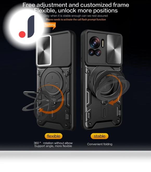 Case with sliding camera cover and stand ring — Basic Cases, Smartwatch 2025