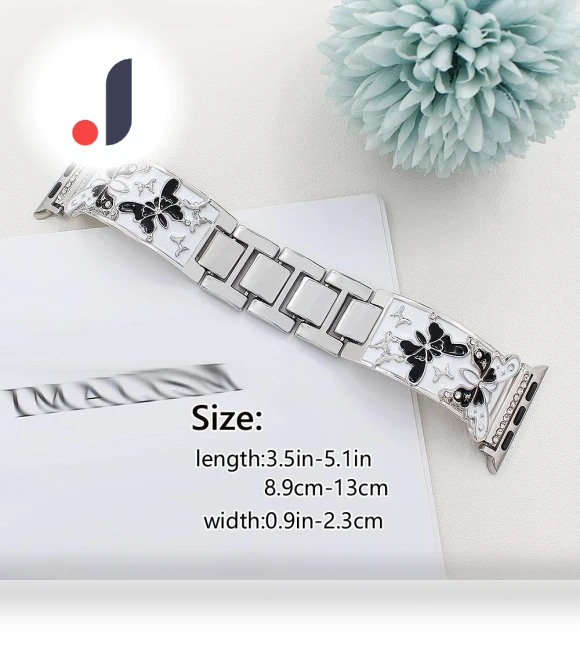 Enamel Butterfly Metal Band — Bands, Smartwatch 2025