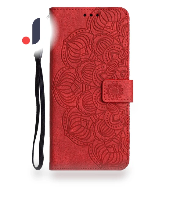 Imprinted Mandala Flower Phone Flip Wallet Case Stand — Phone Accessories, Smartwatch 2025