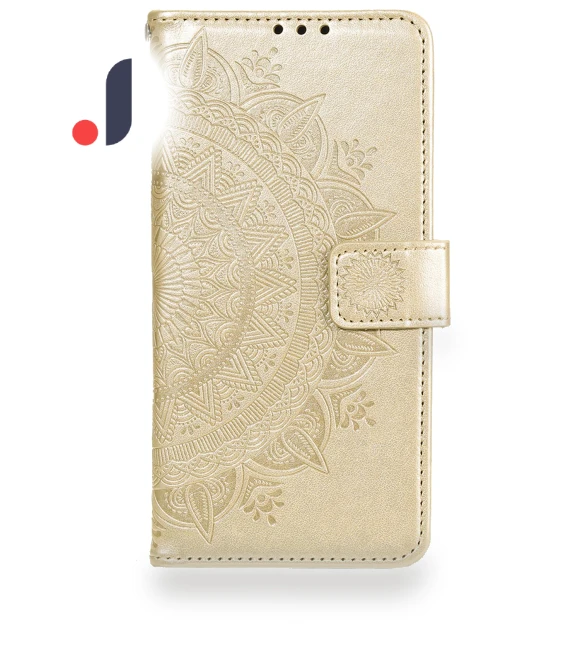 Imprinted Mandala Pattern Flip Shockproof Cover Wallet Stand — Phone Accessories, Smartwatch 2025