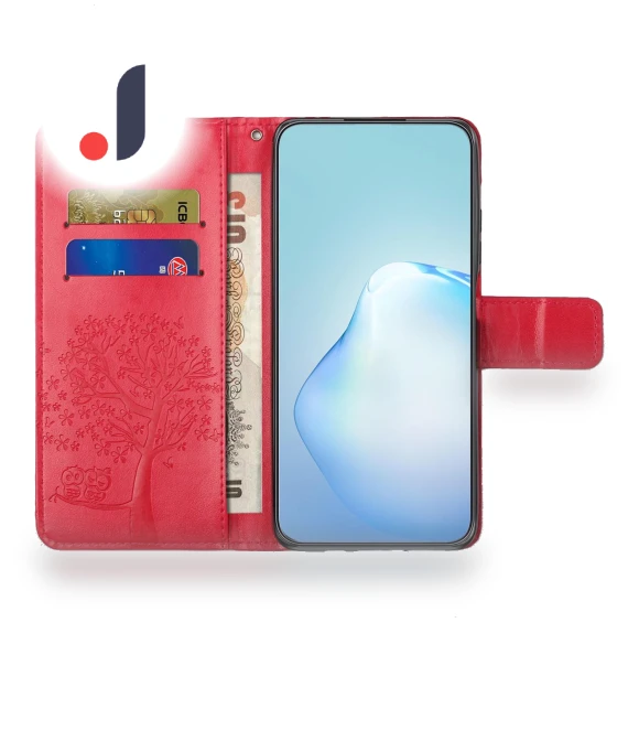 Imprinted Owl Tree Pattern Magnetic Clasp Cover PU Leather Wallet Stand Phone Case — Phone Accessories, Smartwatch 2025