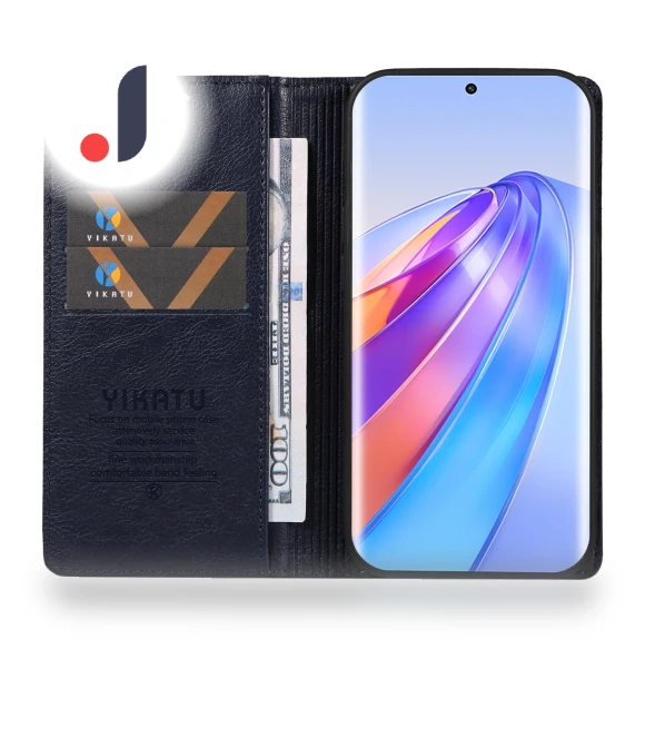 Leather Case Litchi Texture Phone Wallet Cover — Phone Accessories, YIKATU