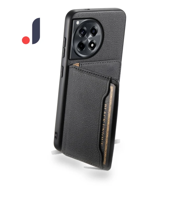 Leather Coated Phone Case with Card Slots and Kickstand — Phone Accessories, Smartwatch 2025