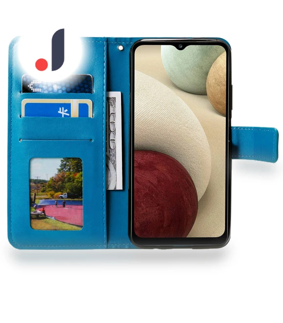 Mandala Flower Pattern Imprinted Magnetic Flip Cover Wrist Strap Wallet Stand Feature Protective Case — Phone Accessories, Smartwatch 2025