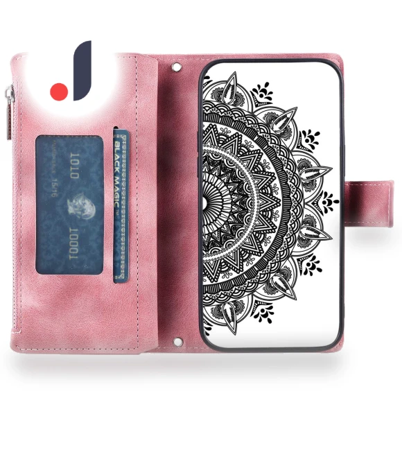 Mandala Flower Pattern Printing Leather Phone Case Stand — Phone Accessories, Smartwatch 2025