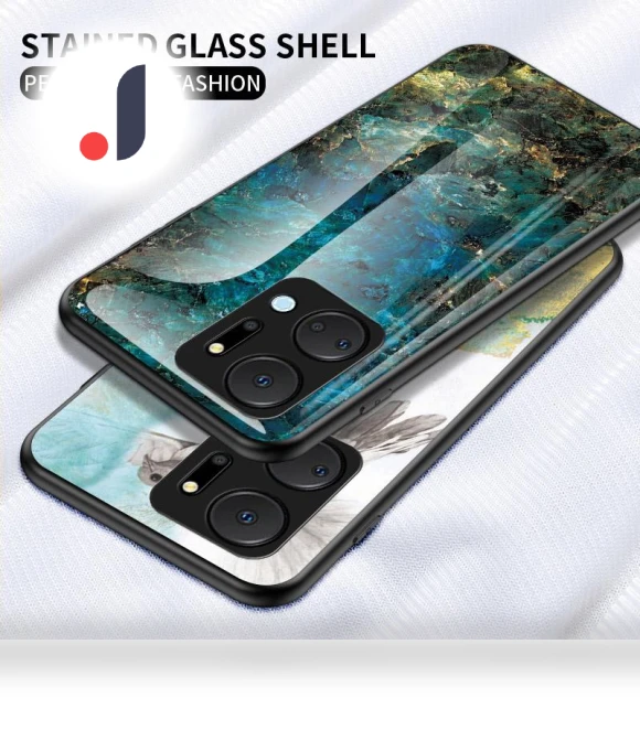 Marble Pattern Phone Case with Tempered Glass — Screen Protectors, Smartwatch 2025