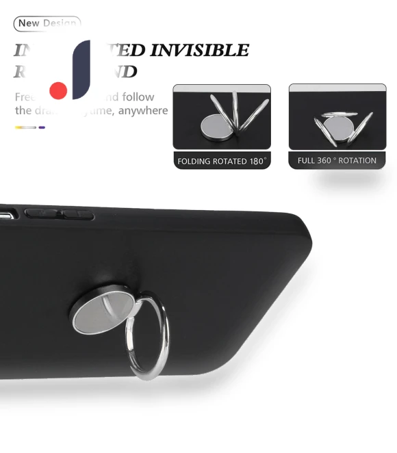 Matte Soft TPU Back Phone Cover with Ring Holder Kickstand — Phone Accessories, Smartwatch 2025
