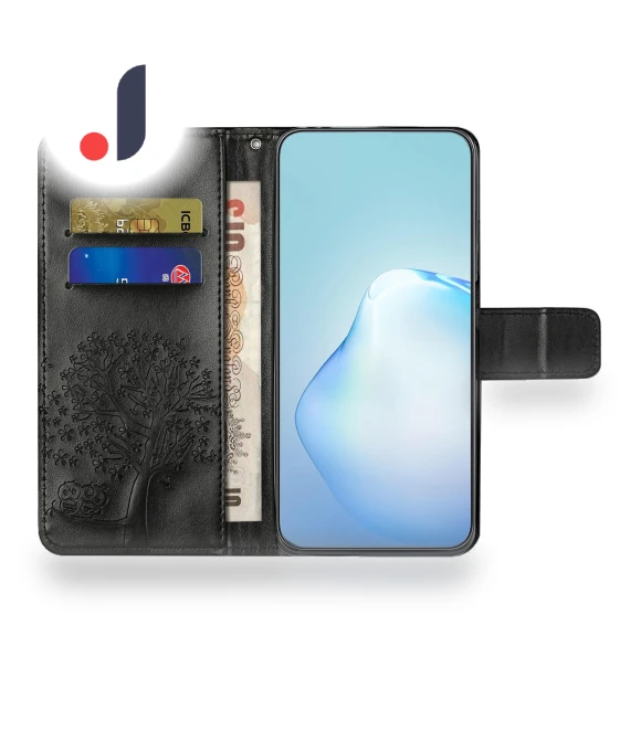 Owl Tree Imprinted PU Leather Stand Case — Phone Accessories, Smartwatch 2025