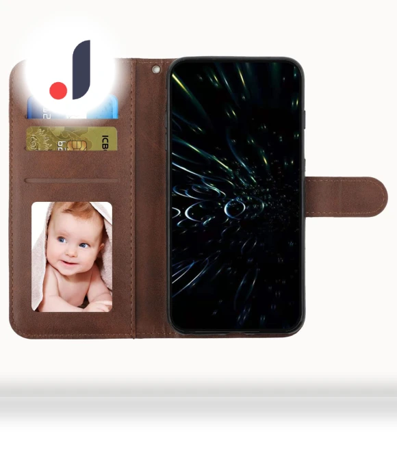 PU Leather Calf Texture Phone Cover with Stand — Protective Covers, Smartwatch 2025