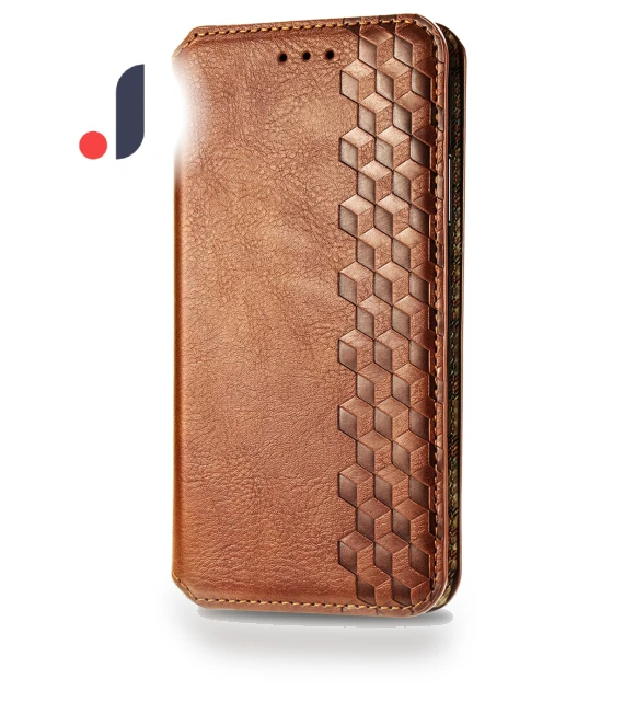 PU Leather Case Rhombus Imprint Wallet Stand Phone Cover — Phone Accessories, Smartwatch 2025