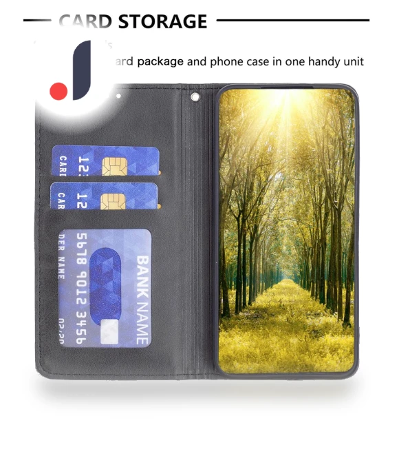 PU Leather Rhombus Phone Cover with Card Slots — Basic Cases, Smartwatch 2025