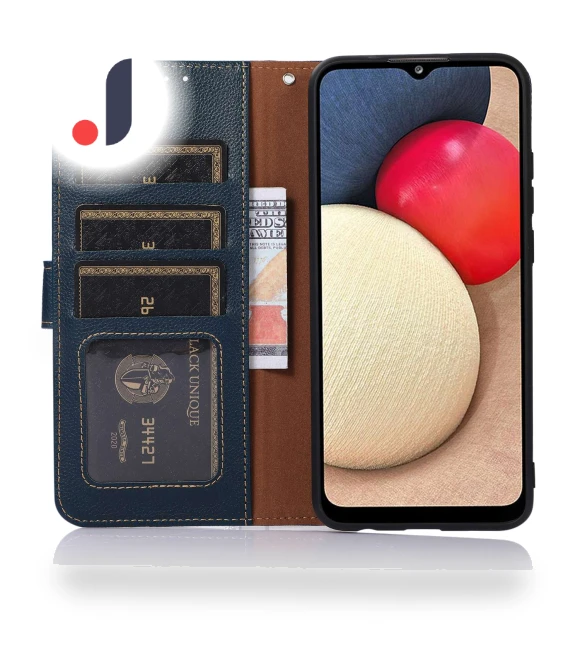 RFID Blocking Litchi Texture PU Leather Cover Stand Wallet Folio Flip Phone Case — Flip Cases, Smartwatch 2025