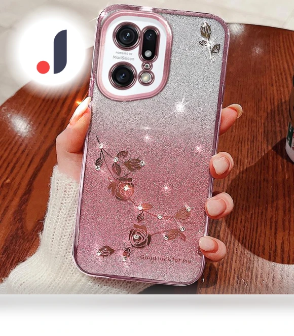 Rhinestone Flower Pattern Gradient Color Glitter Powder TPU Cover Protector — Screen Protectors, Smartwatch 2025