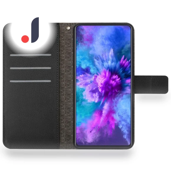 Rhombus Pattern Imprinted Leather Wallet Phone Cover — Smartwatch Protectors, Smartwatch 2025