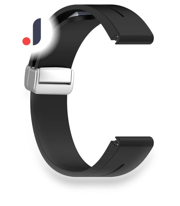 Silicone Watch Strap with Magnetic Silver Buckle — Fitness Bands, Smartwatch 2025