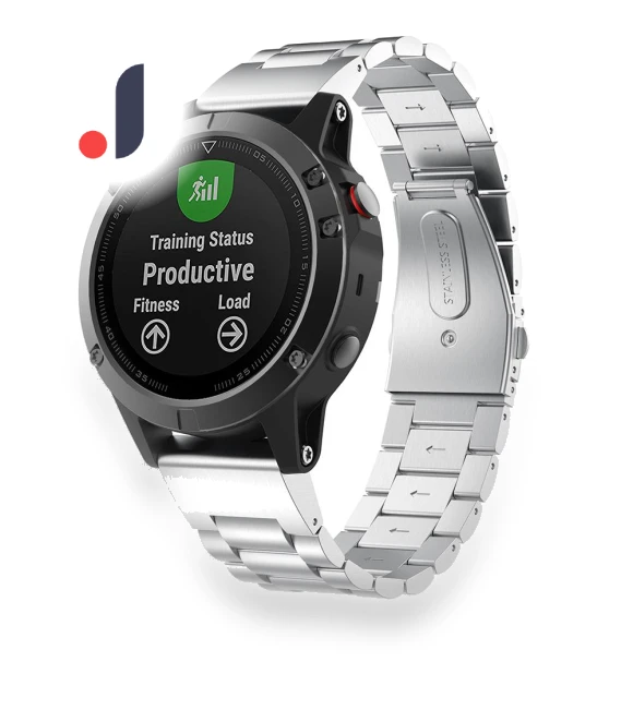Stainless Steel Watchband with Folding Clasp — Bands, Smartwatch 2025