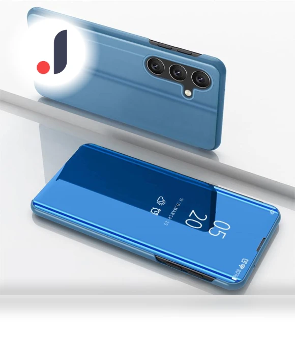 View Window PU Leather Protective Phone Case Stand Mirror — Phone Accessories, Smartwatch 2025