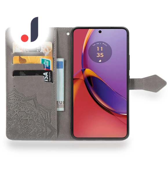 Wallet Leather Phone Cover with Mandala Embossment — Flip Cases, Smartwatch 2025