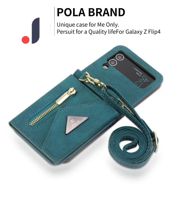 Zipper Pocket Kickstand Phone Cover with Shoulder Strap — Flip Cases, Smartwatch 2025