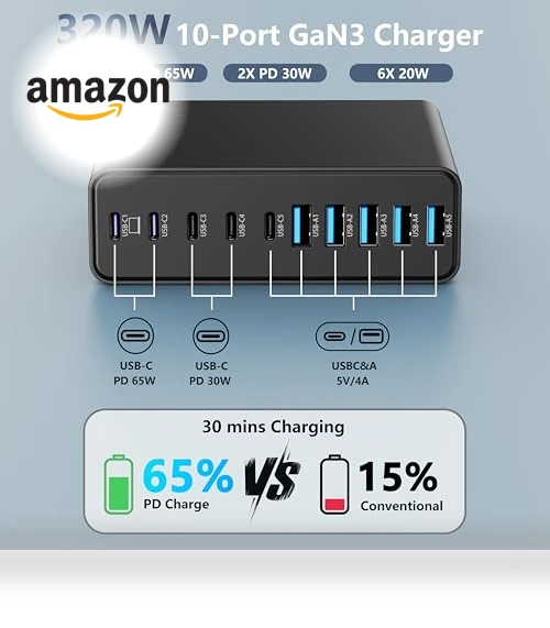 10-Port USB C Charging Station — Chargers, MGRNPONY