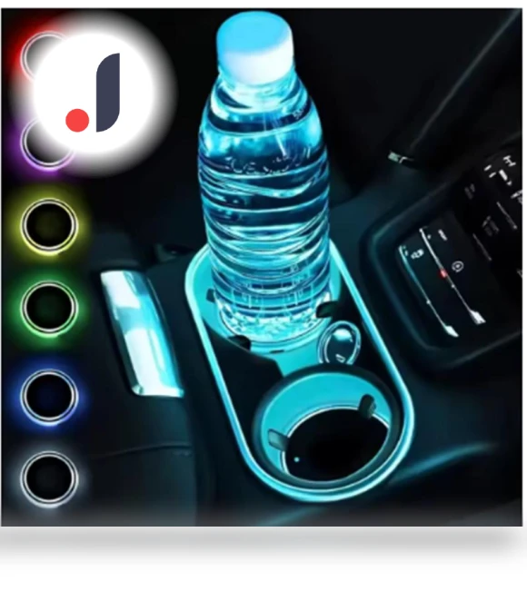 Car Coasters Cup Holder LED Light Mats — Car Cup Holders, Makeup Retailer