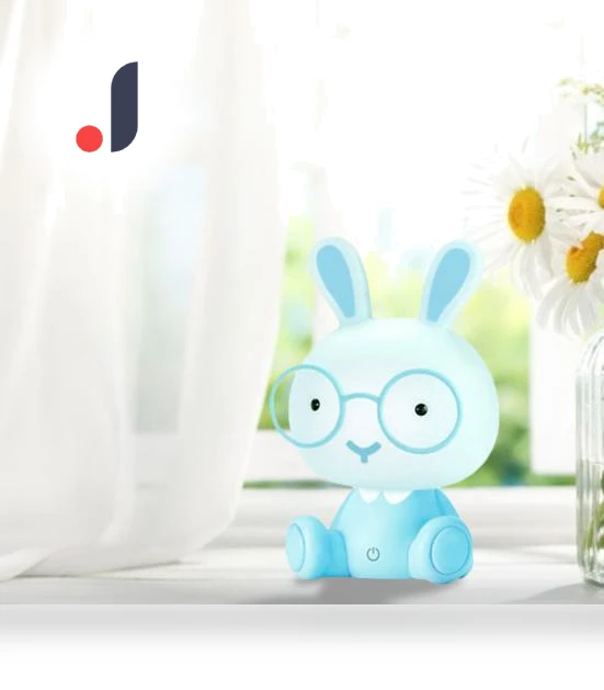 Cute Rabbit Lamp with Glasses — Lamps & Shades, Kitchen artifact