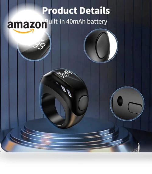 Digital Tasbeeh Counter Ring — Smart Rings, OUD Bukhoor