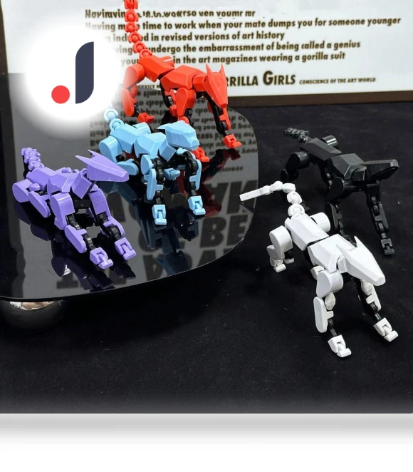 Movable Dog Figures Shapeshift Multi-Jointed Dog Lucky Character Robot — Dolls & Figures, shengtukeji