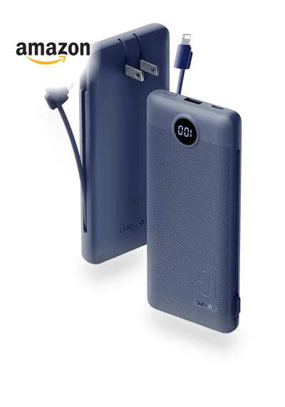 Portable Charger Built-in Cables and AC Wall Plug — Chargers, VRURC
