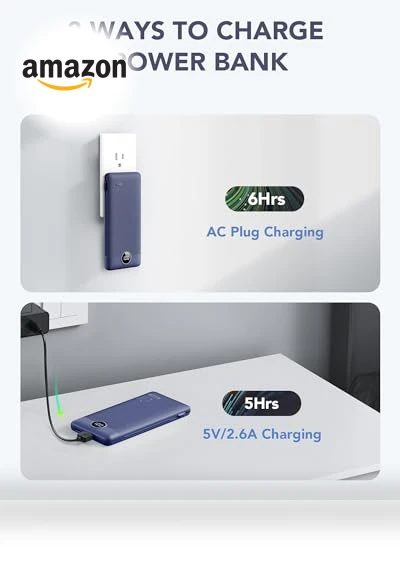 Portable Charger Built-in Cables and AC Wall Plug — Chargers, VRURC